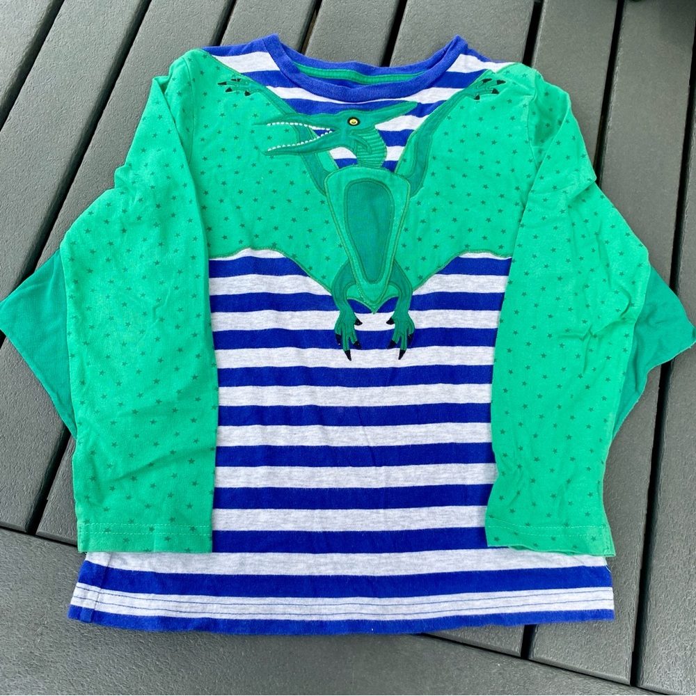 Mini Boden Pterodactyl Wing Shirt Size 6-7 Years